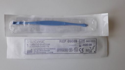 Curette grattoir plastique 14 cm - Stérile