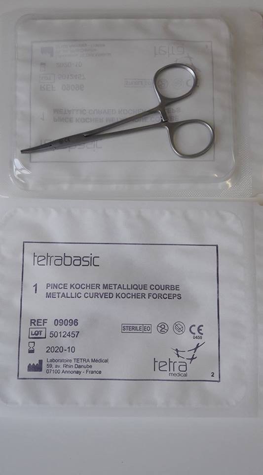 Pinces Kocher plastique 14 cm - Stérile — J-Medical